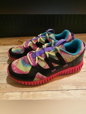 New Balance Kids Multicolor Tie-Dye Sneakers with Pink Sole 2
